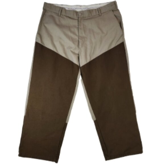 VTG Rattlers Brand Brush Guard Pants Mens 41 x 26 Tan Khaki Canvas Nylon USA - Picture 1 of 16